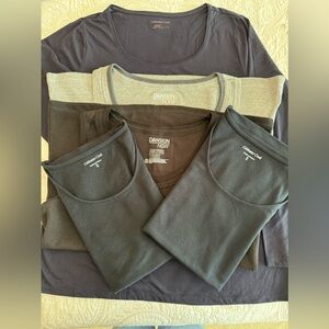 Five knit tops 4 are tanks and 1 is long sleeve. 3 NWOT and 2 barely used XL 16